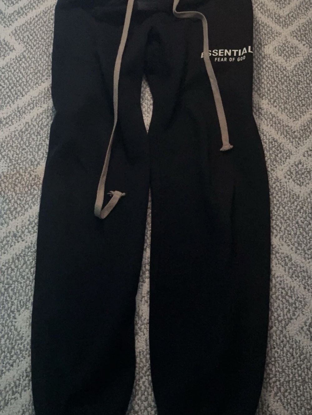 Fear of God ESSENTIALS Black with White Logo